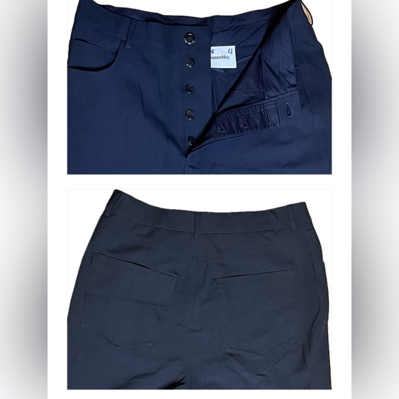 Nanushka Sample Sale Tapered Black Pants with Button Down Fly - Picture 2 of 5